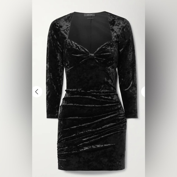 Isabel Marant Dresses & Skirts - ISABEL MARANT Goji stretch crushed-velvet mini dress